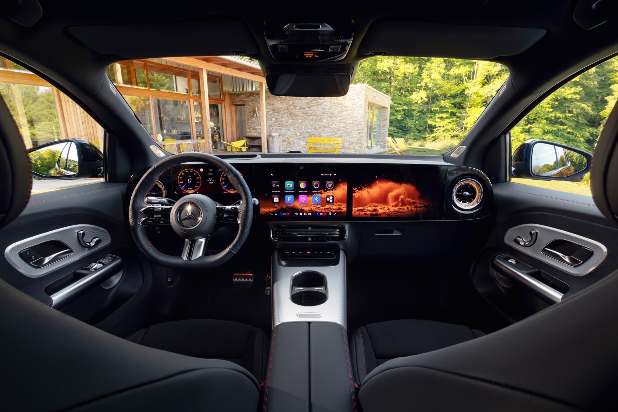 Mercedes GLA electric interior premium dashboard display