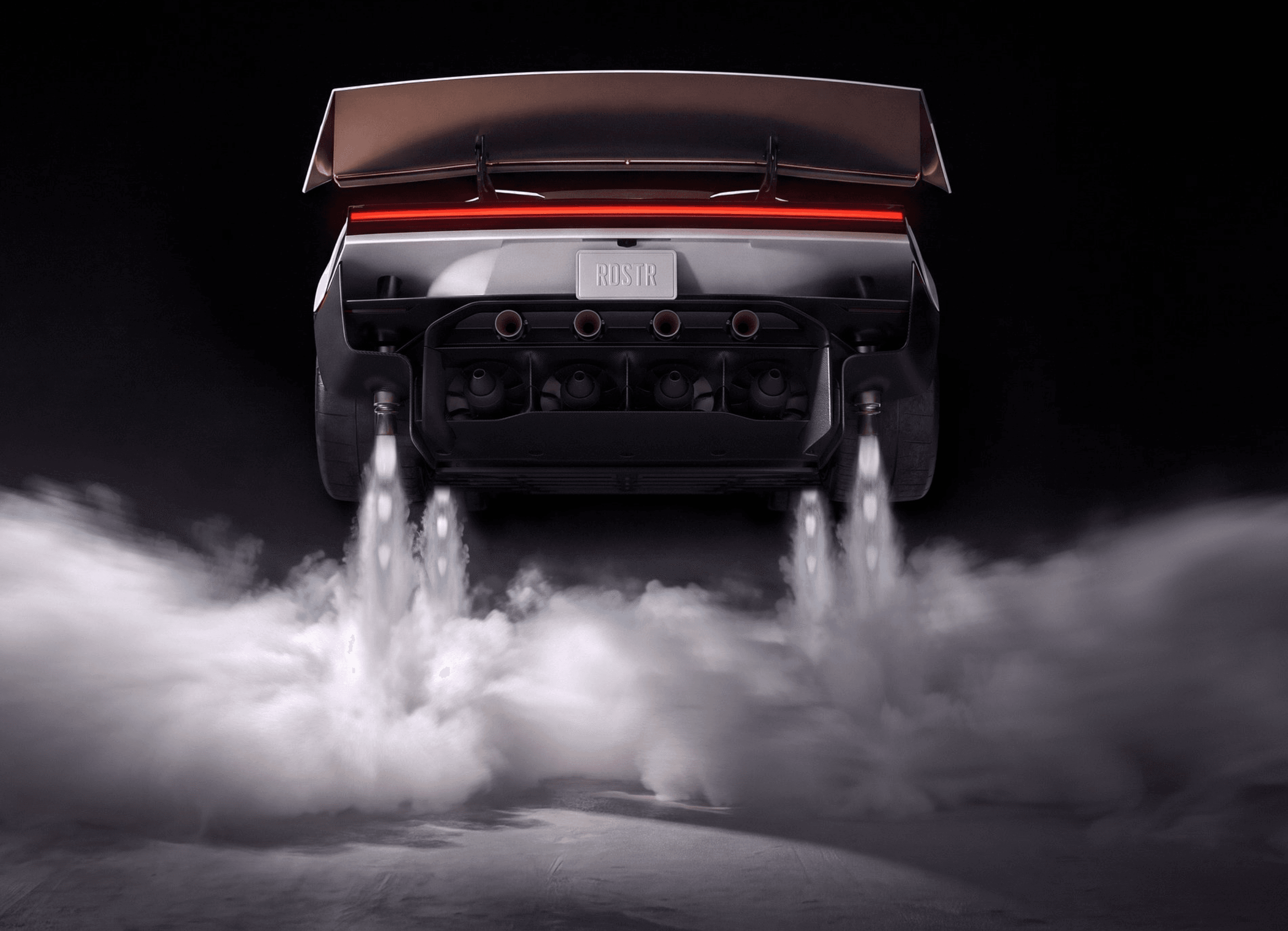 electric sports car flip curved ramp demonstration