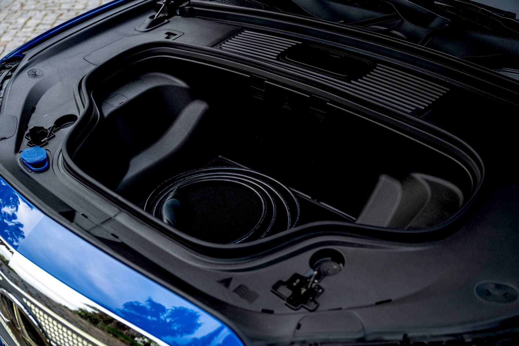 Open front boot of the electric Mercedes GLC